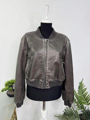 Geaca imitatie piele Zara XL