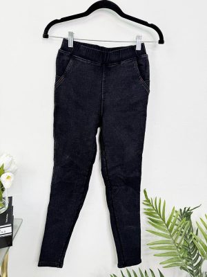 Blugi elaastici gros cu interior polar  L