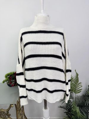 Pulover lung tricotat oversize Lady Politan XXL