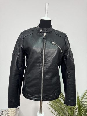 Geaca imitatie piele Bershka S