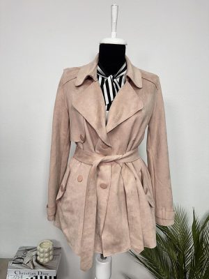 Sacou imitatie piele intoara Zara XS