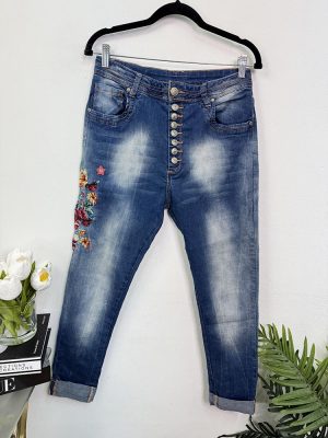 Blugi elastici brodati  M