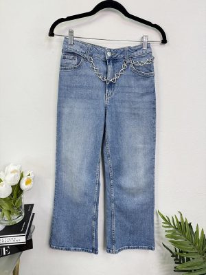 Blugi baggy adjustable waist low waist H&M 140