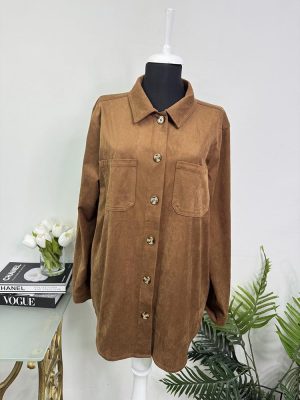 Hanorac gen camasa imitatie piele intoarsa SoyaConcept XL