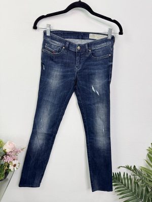 Blugi elastici super slim skinny low waist Diesel 25