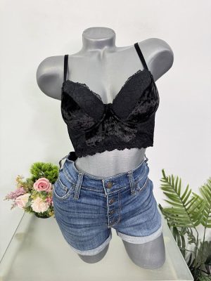 Sutien cu burete catifea  cam S