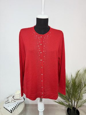 Cardigan lana pura cu strasuri  L-XL