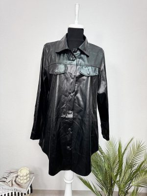 Trench imitatie piele  L