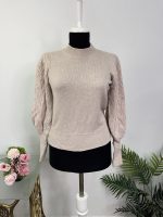 Pulover casmir tricotat cu maneci deosebite  cam S