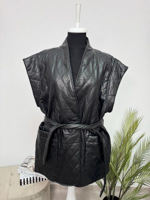 Vesta imitatie piele Costes XXL