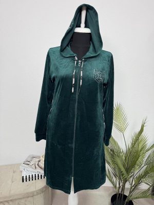 Hanorac lung senzatie de catifea  cam XL