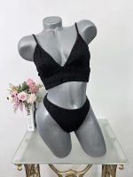 Costum de baie doua piese sutien  dublu fara  burete  S
