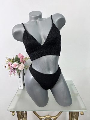 Costum de baie doua piese sutien  dublu fara  burete  S
