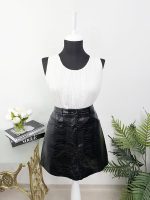 Fusta imitatie piele Mango L