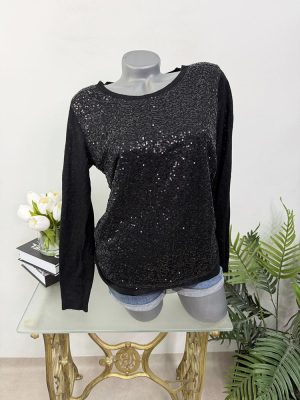 Bluza fata cu strasuri Mango L