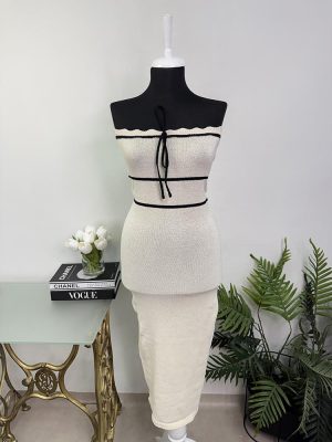 Rochie tricotata fara bretele Shein M