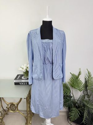 Compleu rochie cu bretele si cardigan Louis Feraud 38